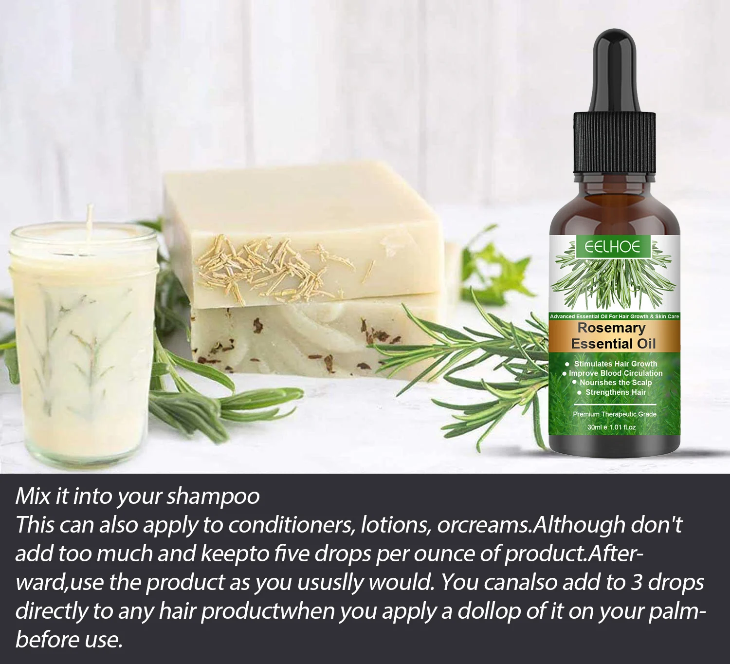 Hair Growth Essence Products Rosemary Essential Oil Fast Regrowth Hair Prevent Hair Loss Multi-effect hair care For Men/women