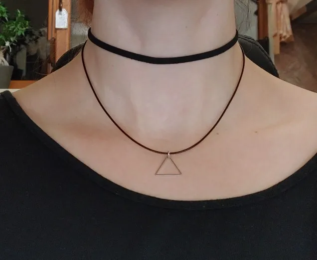 Goth Black Velvet Choker Necklaces Gothic Style Rope Women Neck Decoration Chocker Jewelry on Girl Neck Accessories photo review