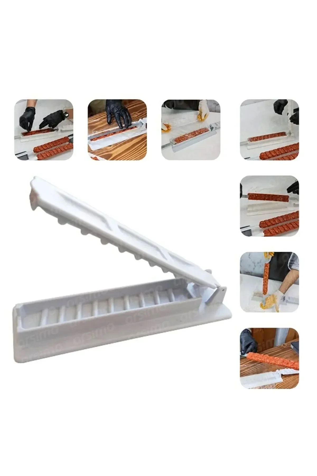 chinese style brick template driveway walk maker plastic reusable concrete mold BBQ Meat Skewer Grill Single Row Kebab Maker Reusable Plastic BBQ Tools Accessories Kebab Press Machine Easy Operation Picnic