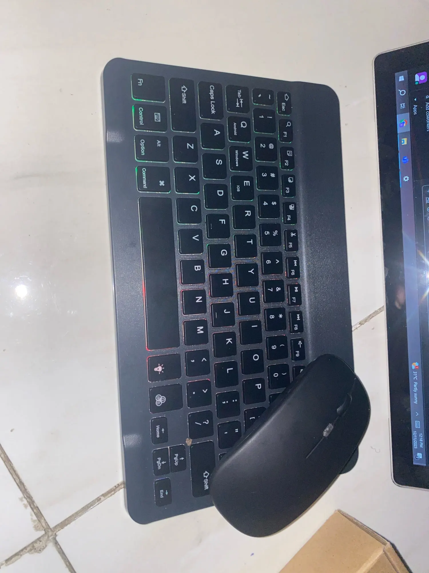 Backlight Bluetooth Keyboard Mouse For IOS Android Windows photo review