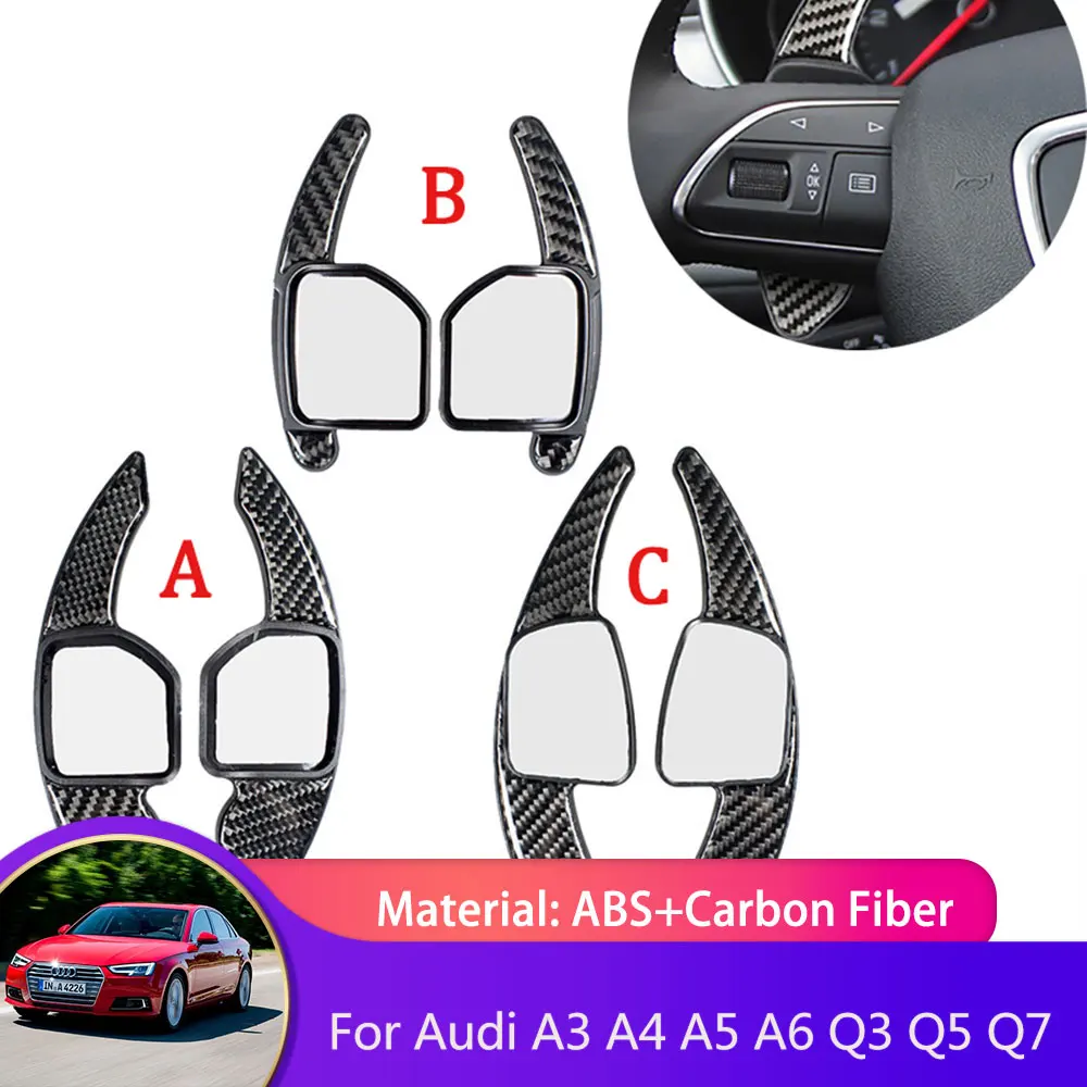 

Carbon Fiber Car Steering Wheel Paddle for Audi A4L Q7 A3 A6L Q5 Q3 A5 A7 TT TTS DSG Shift Gear Paddle Shifter Car Accessories