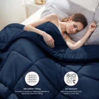 Lux Decor Down Alternative Comforter – 1 Piece Fluffy Duvet Insert with Box Stitch Design – Soft and Cozy Bedding, 102" x 90" 4