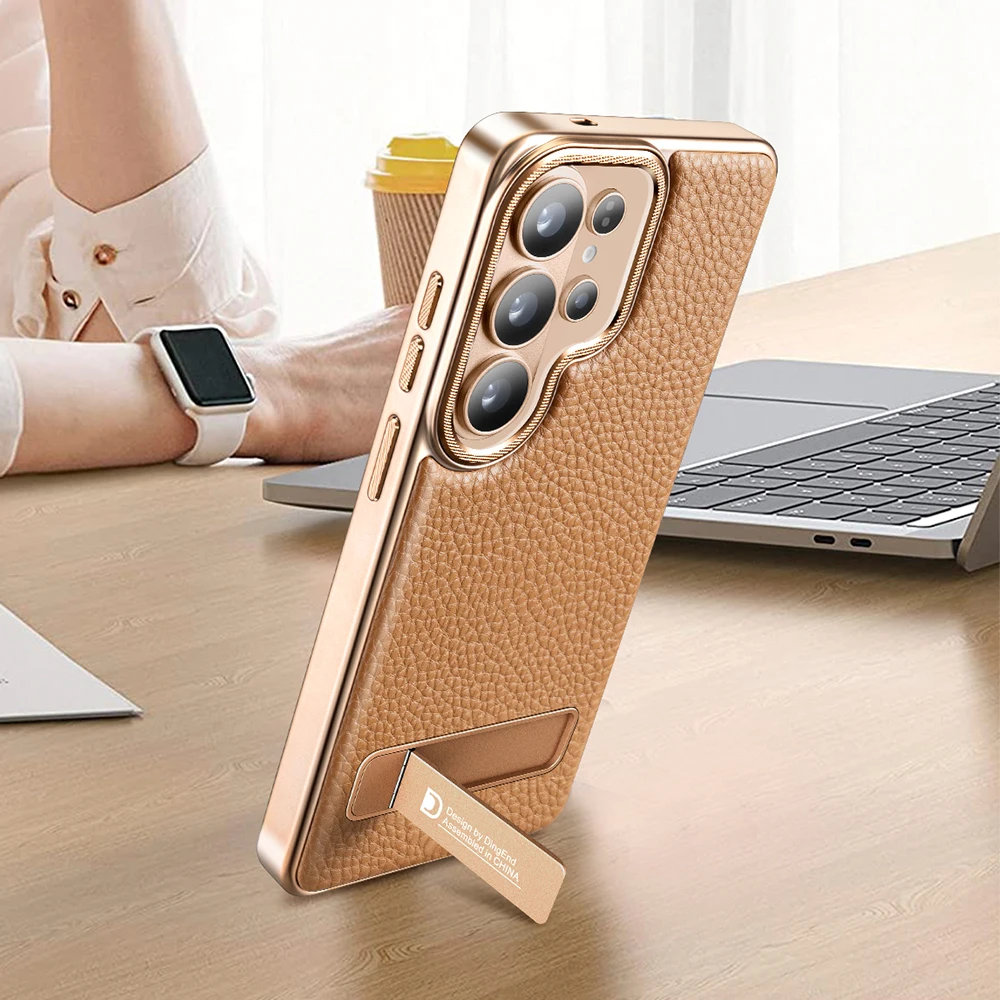 Leather Magnetic Case with Metal Bracket & Lens Frame Cover