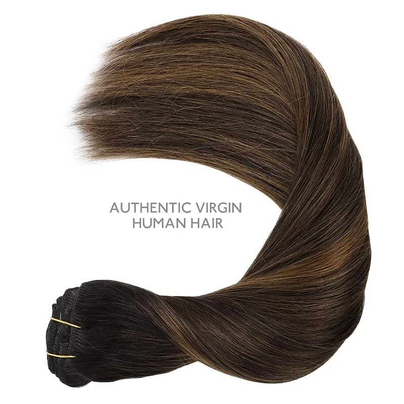Clip in Human Hair Extensions 100% Real Human Hair 7pcs/set Clip in Natural Extensions Pieces Straight Remy
