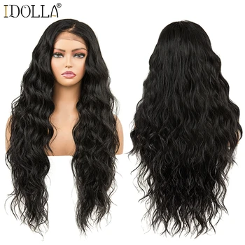 Water Wave Synthetic Lace Front Wig Deep Wave Synthetic Wigs 13x4X1 Cosplay Party High Temperature Synthetic