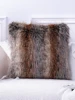 High-end Fluffy Faux Fox Fur Throw Pillows Decor Home High Quality Plush Back Cushion for Sofa Bed Chair Super Soft Cushion Cozy 5