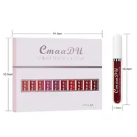 CmaaDu 6pcs/10pcs/set velvet matte durable waterproof easy color non-stick cup texture silky saturation high lip gloss 4