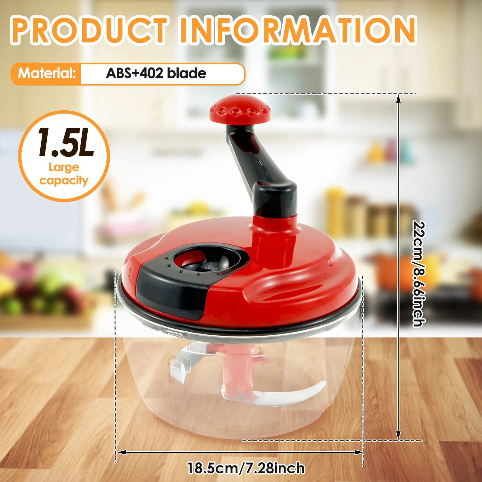 Multi-function Kitchen Manual Food Processor Household Meat Grinder Vegetable Chopper Quick Shredder Green Cutter Egg Blender