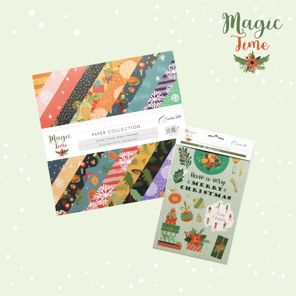 Creative Path Value Pack 11pcs For Scrapbooking Kit Paper Crafts Set Card Making Series Accessories Journal Decoration Lucky Box