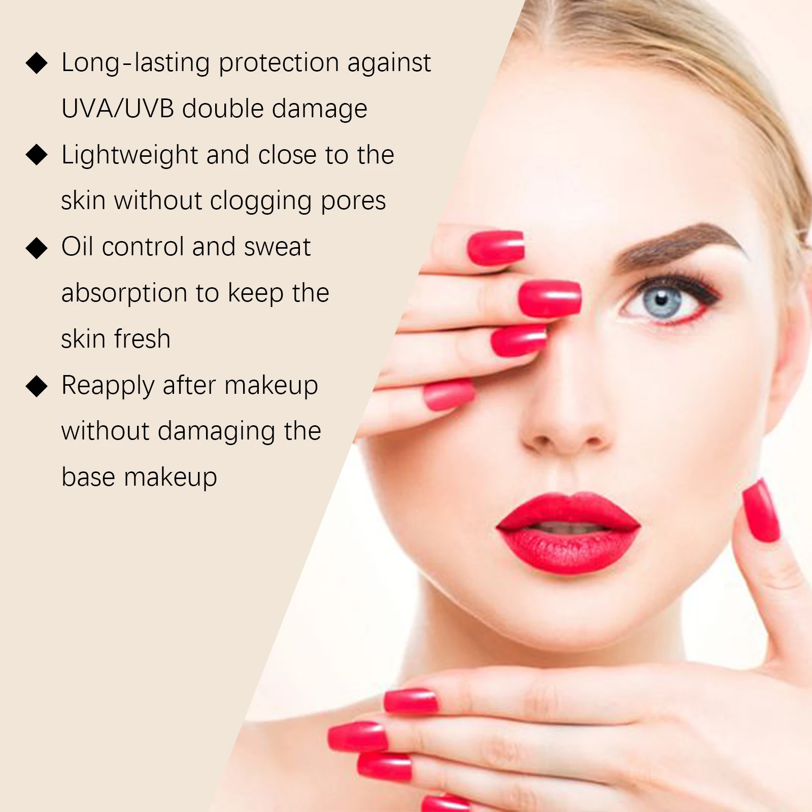 Hoygi Makeup Setting Powder Sunscreen Light Texture Oil Control Lasting Effect Breathable Sweatproof Glowing Setting Powder