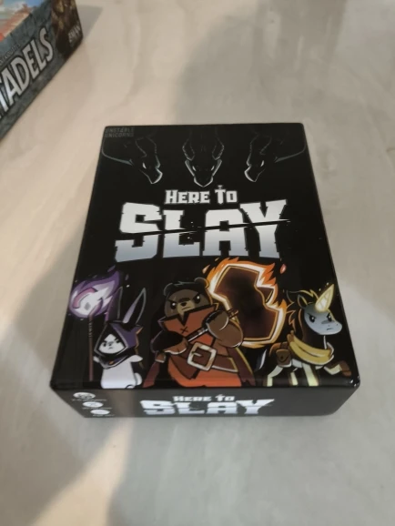 Newest TeeTurtle Here to Slay Base Game from The Creators of Unstable Unicorns A Strategic Card Game for Teens and Adults Black photo review