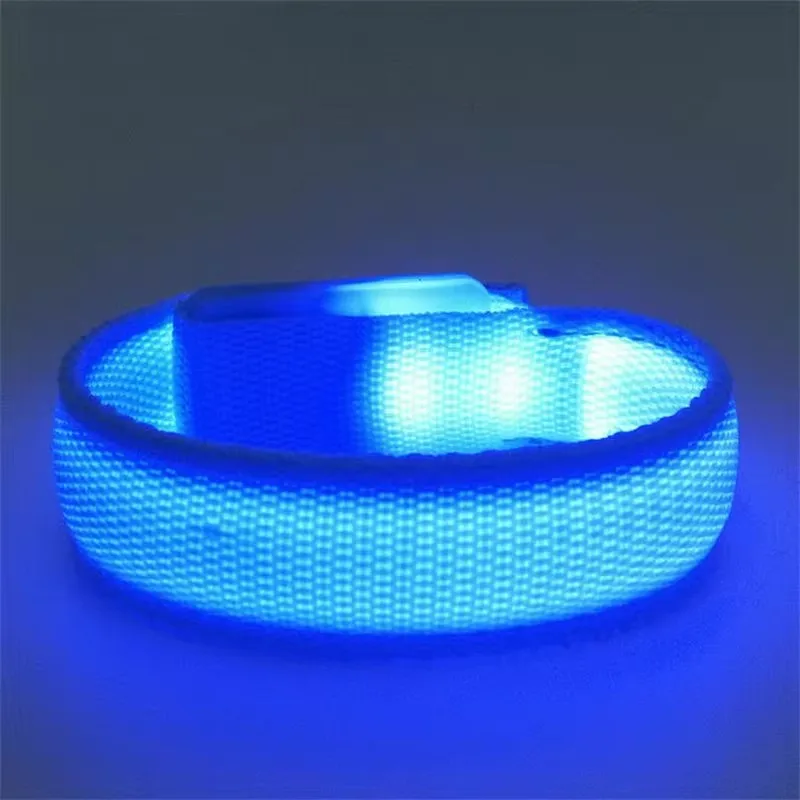 Glow in the Dark Bracelet Led Luminous Bracelet Concert Party Bar Velcro LED Sports Wrist Strap Party Supplies