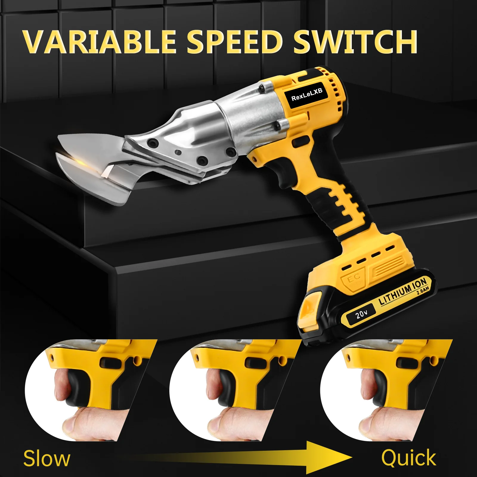 18000RPM Brushless Cordless Iron Scissors For Dewalt 20V Battery Electric Sheet Metal Shears Carbon Steel Cutter (No Battery) 4