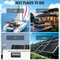 Panneau solaire monocristallin double face 120W/240W, absorption de la lumière double face, fournissant plus de puissance pour les camping-cars, les yachts, les maisons et les jardins 8