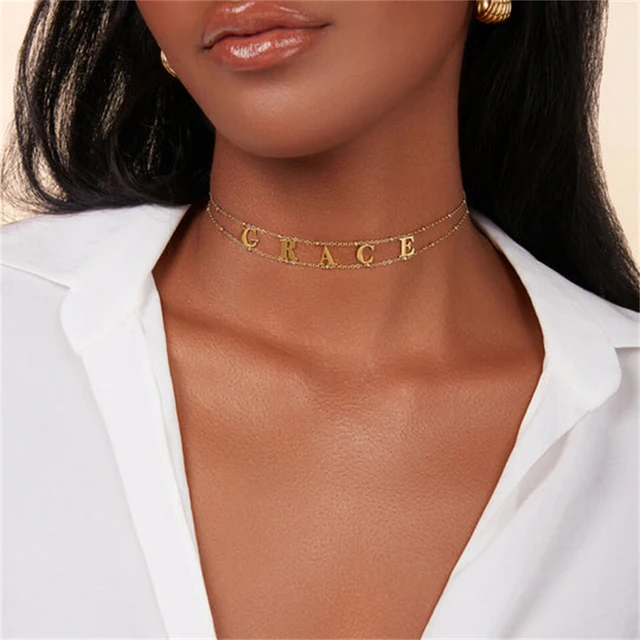 Choker Necklace Chokers for Women Custom Name Choker 