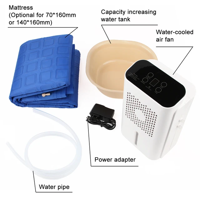 Cold Air Conditioning Blower Water Circulation Refrigeration Cooling Mattress Cooler Cushion Ice Pad Humidifier Water-cooled Fan 3