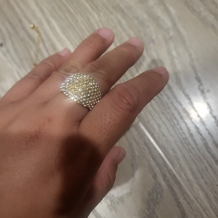 Golden Silver Color Bling Female Rings photo review