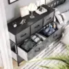 HEFPTURE 7-Drawer Storage Organizer, 3 Small& 4 Large Fabric Drawers, Durable Steel Frame, Versatile Storage for Bedroom 3