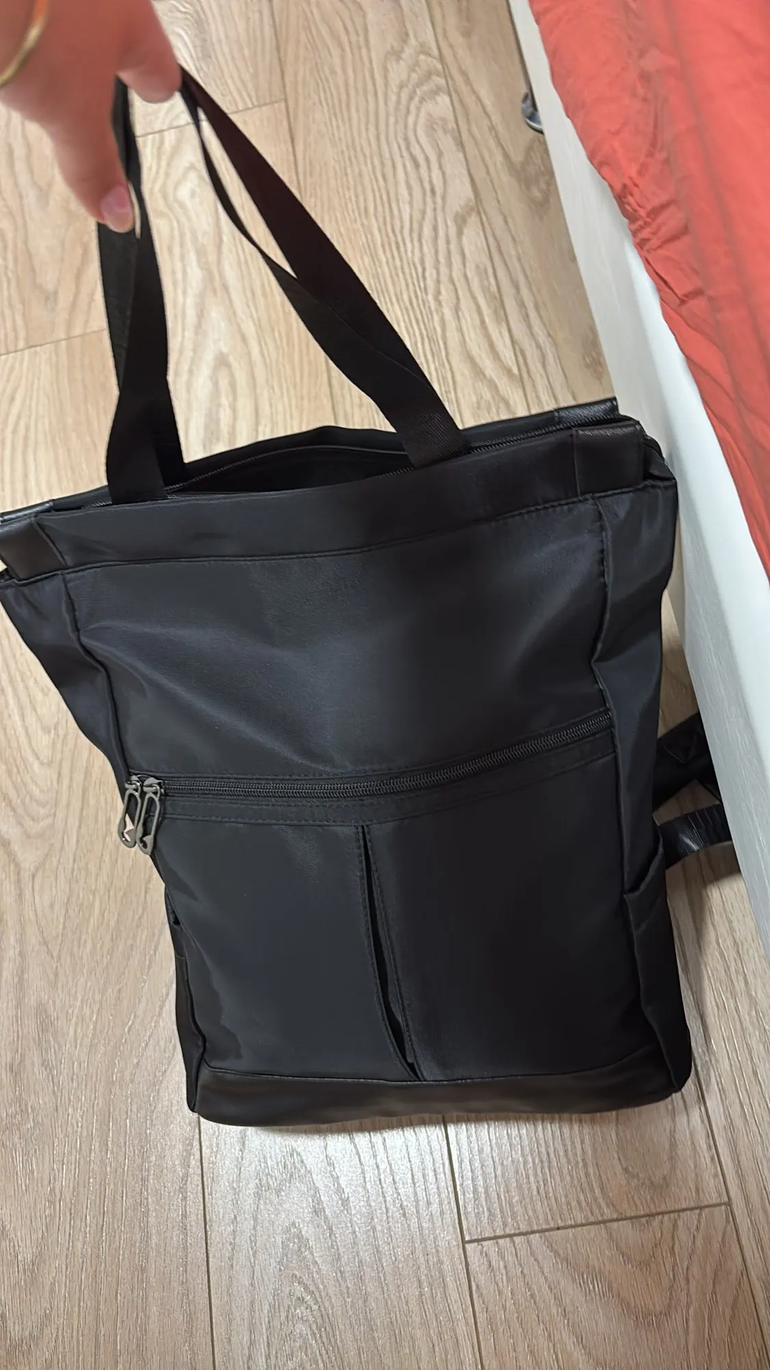 Sac à Dos Antivol Femme Oxford 3 en 1 Gris et Marron - Enora