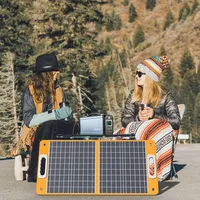 Panneau solaire pliable Flashfish TSP18V 60W, chargeur solaire portable avec sortie DC et double USB, générateur solaire extérieur pour station d'alimentation portable, camping, camping-car, randonnée, alimentation d'urgence hors réseau. 7