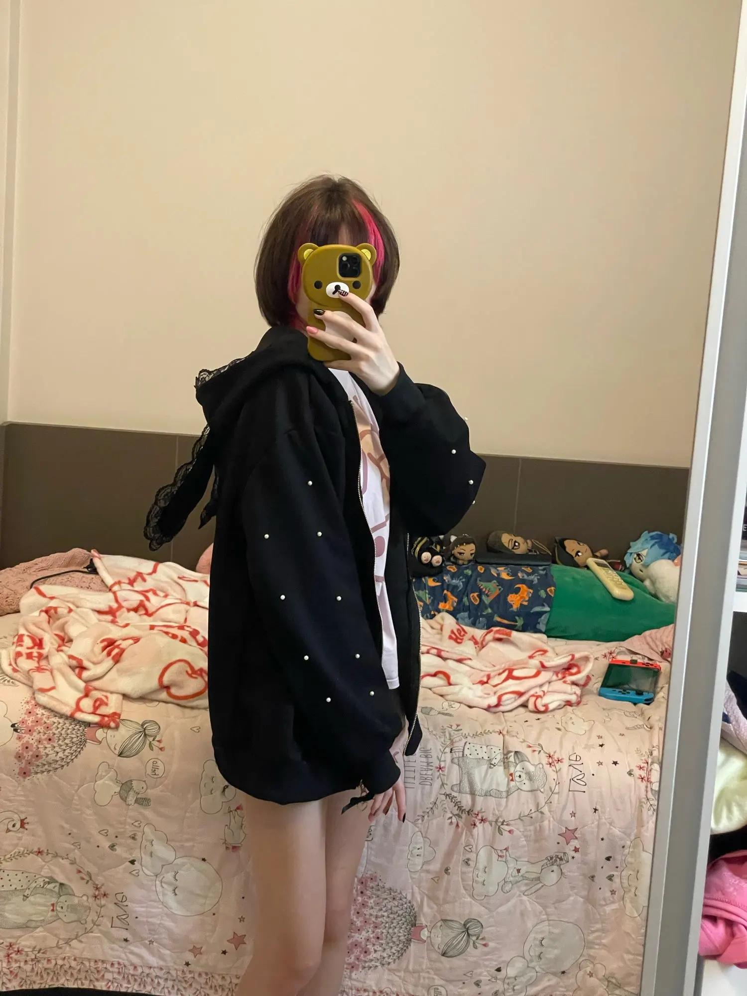 Rabbit Eared Cardigan Hoodie - Cutecore Aesthetic photo review
