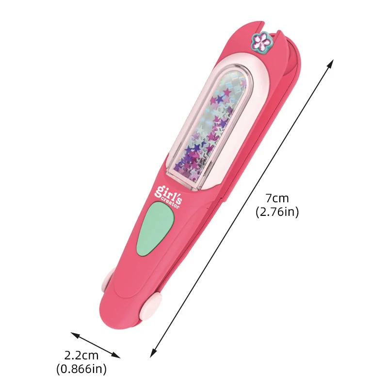 Hair Gem Stamper Kit Blingling Hair Jewels for Girls Toys Hair Styling Tool with Reusable Shining Diamonds Pretend Play Toy Gift