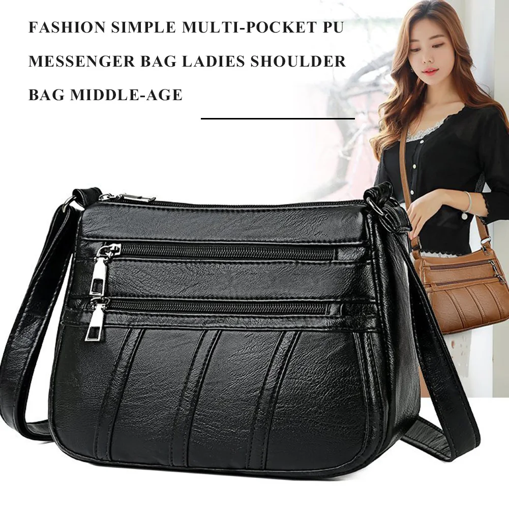 Aktudy Adjustable Strap Versatile Crossbody Bag Women Simple Everyday Purse  PU Leather Zipper Closure Daily Bag for Ladies: Handbags: Amazon.com