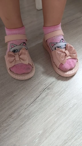 Girls Sandals 2024 Summer Princess Children Sandals Bow Tie Girl Shoes Fashion Casual Non Slip Kids Beach Shoes photo review