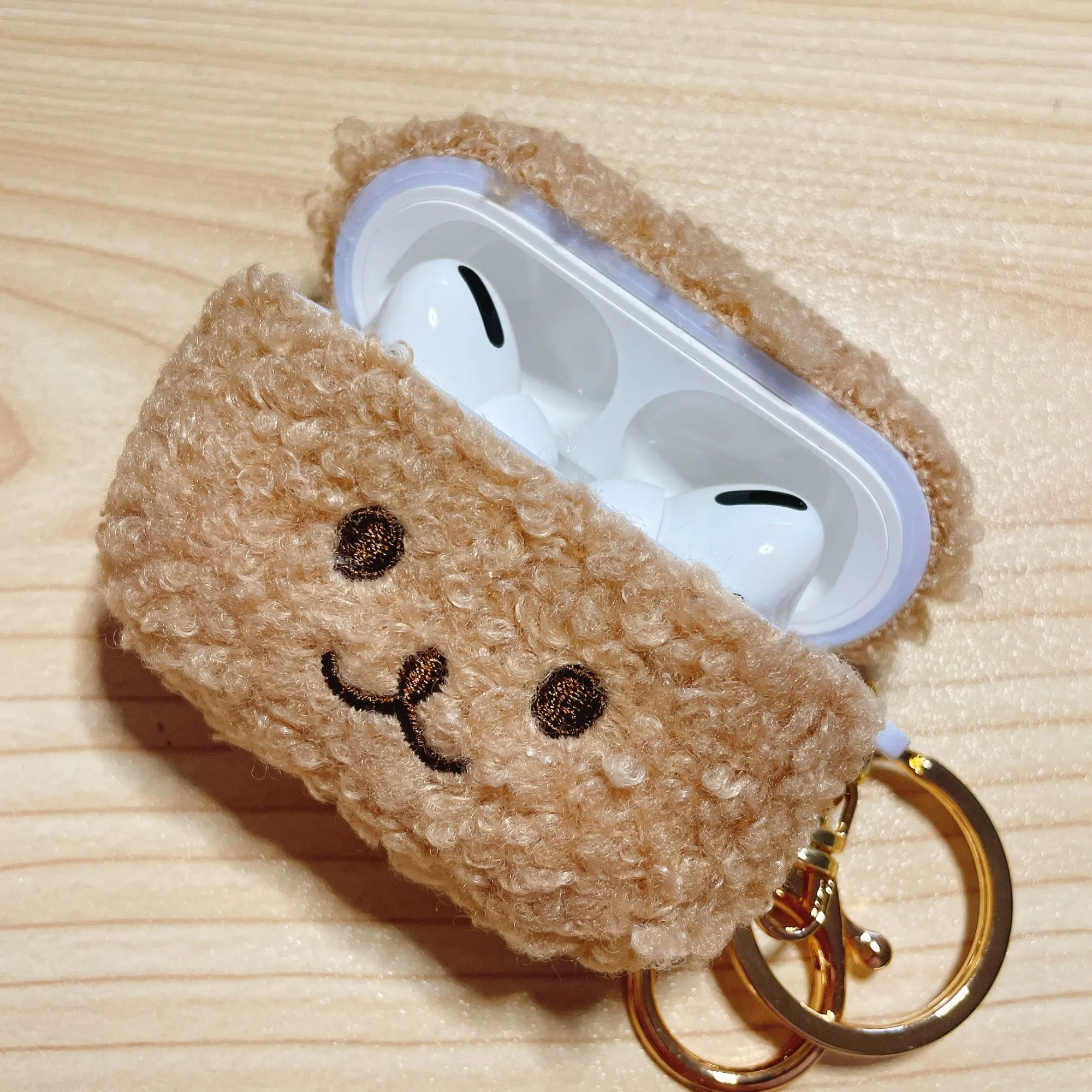 Cute Fluffy Bear Airpods Cases