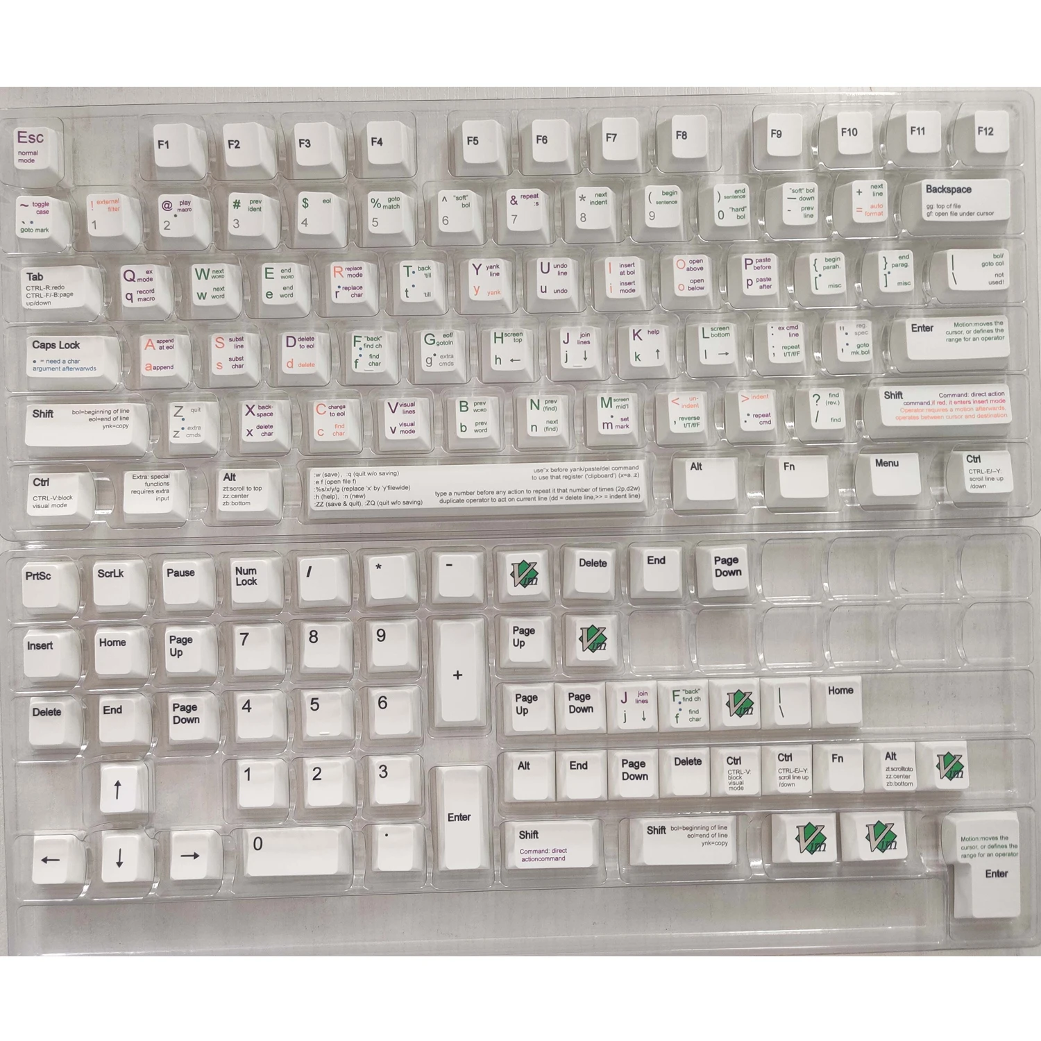 VIM, perfil cereja, GMK Keycap, PBT, sublimação