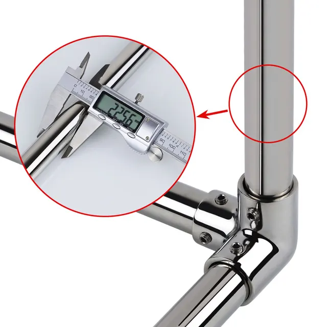 Raccordo A T In Acciaio Inox 316 Per Tubi 25mm - Giunto 3 Vie 90° Per Barche E Corrimani - Foto 5