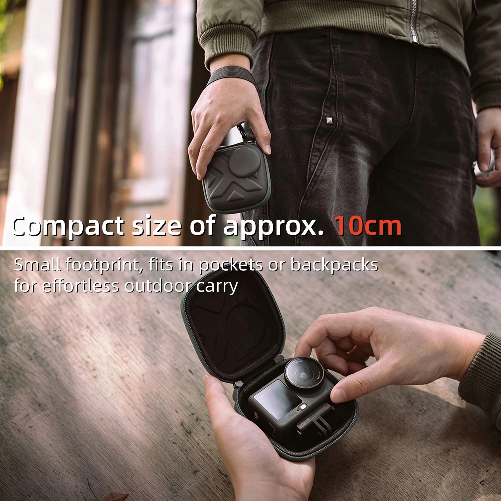 Compact Shockproof Hard Shell Storage Case for Action Camera Accessories