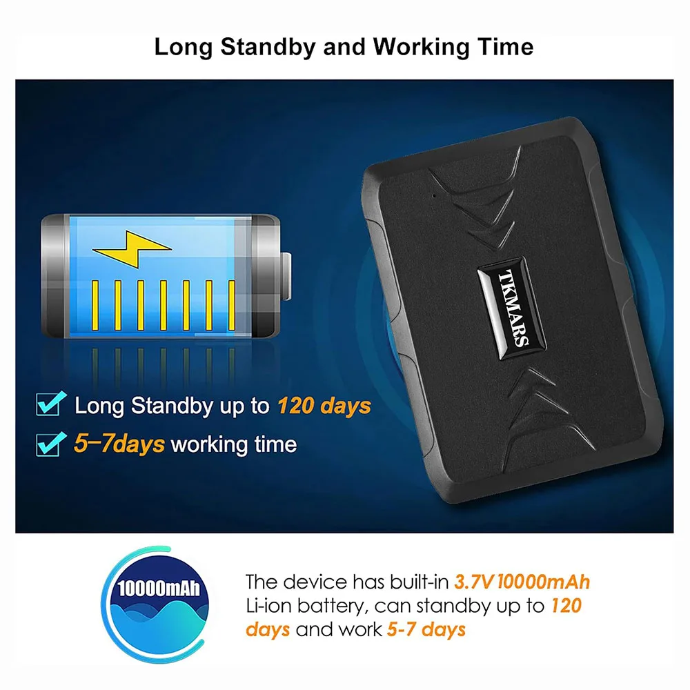 TK915 Strong Magnetic GPS Wireless Positioning Tracker English Version Waterproof 10000mAh Suitable For Overseas No Box bluetooth tracker,smart tracker,wallet tracker,magnetic tracker