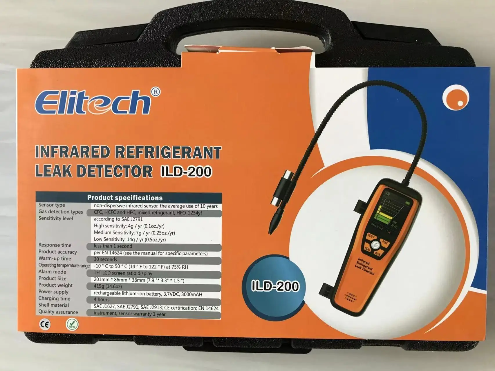 Elitech ILD-200 Infrared Refrigerant Leak Detector HVAC Freon