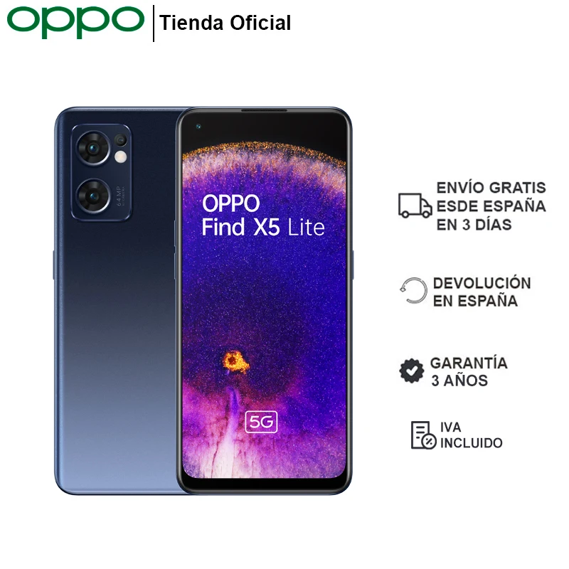 OPPO Find X5 Lite 6,43'' 256GB Negro - Smartphone