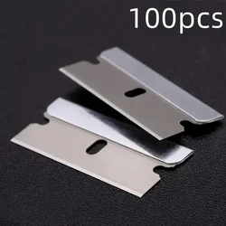 Industrial - Grade Single Blade Razor Blades for Unpacking and Scraping - Durable Metal Construction (100pcs)