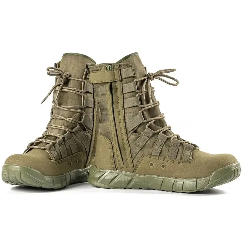 Lightweight Training Boots Faux Suede Army green photo review