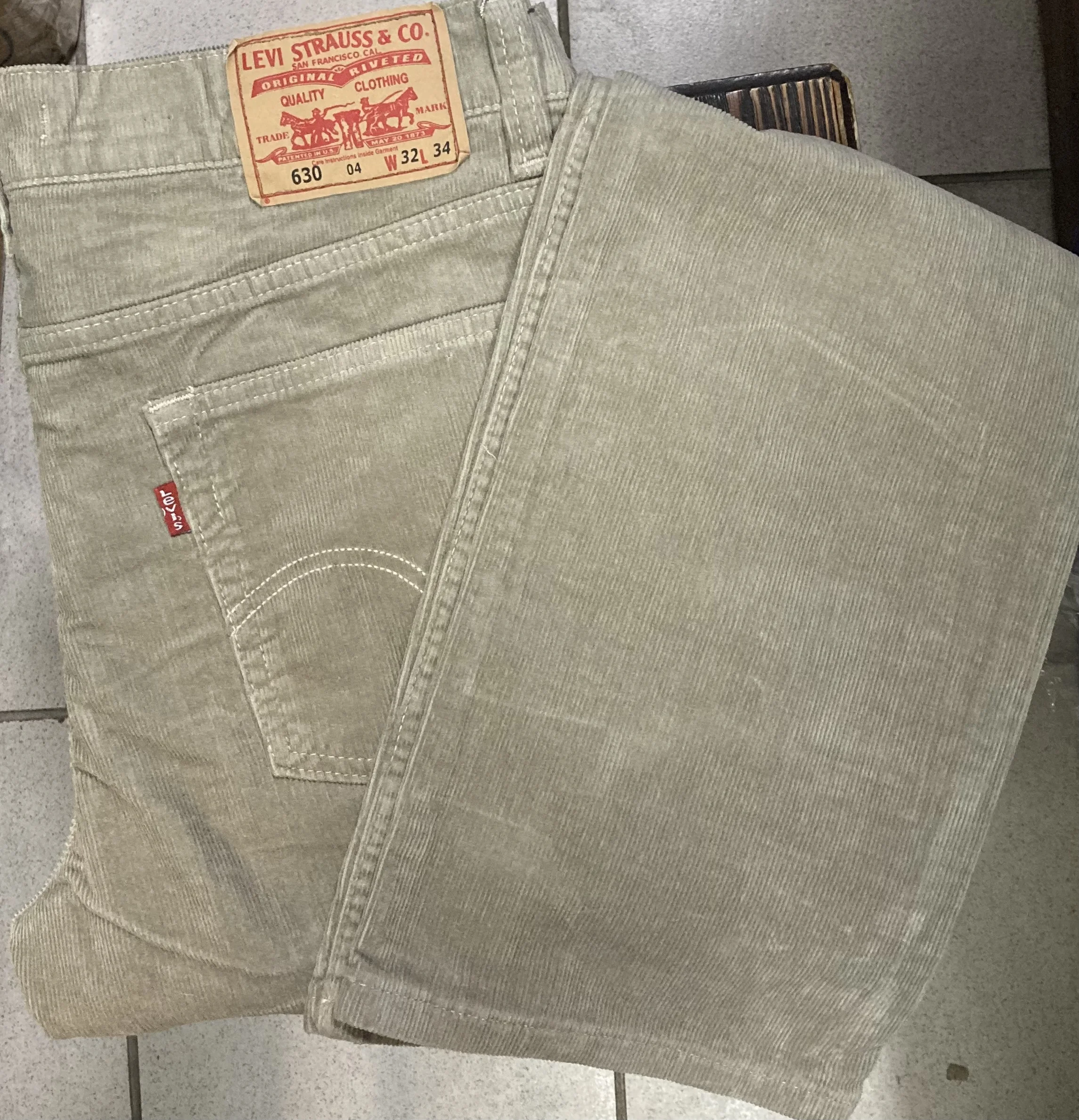 Augment afdeling Anekdote Jeans men Levi's®630 (corduroy beige, navy blue)| | - AliExpress