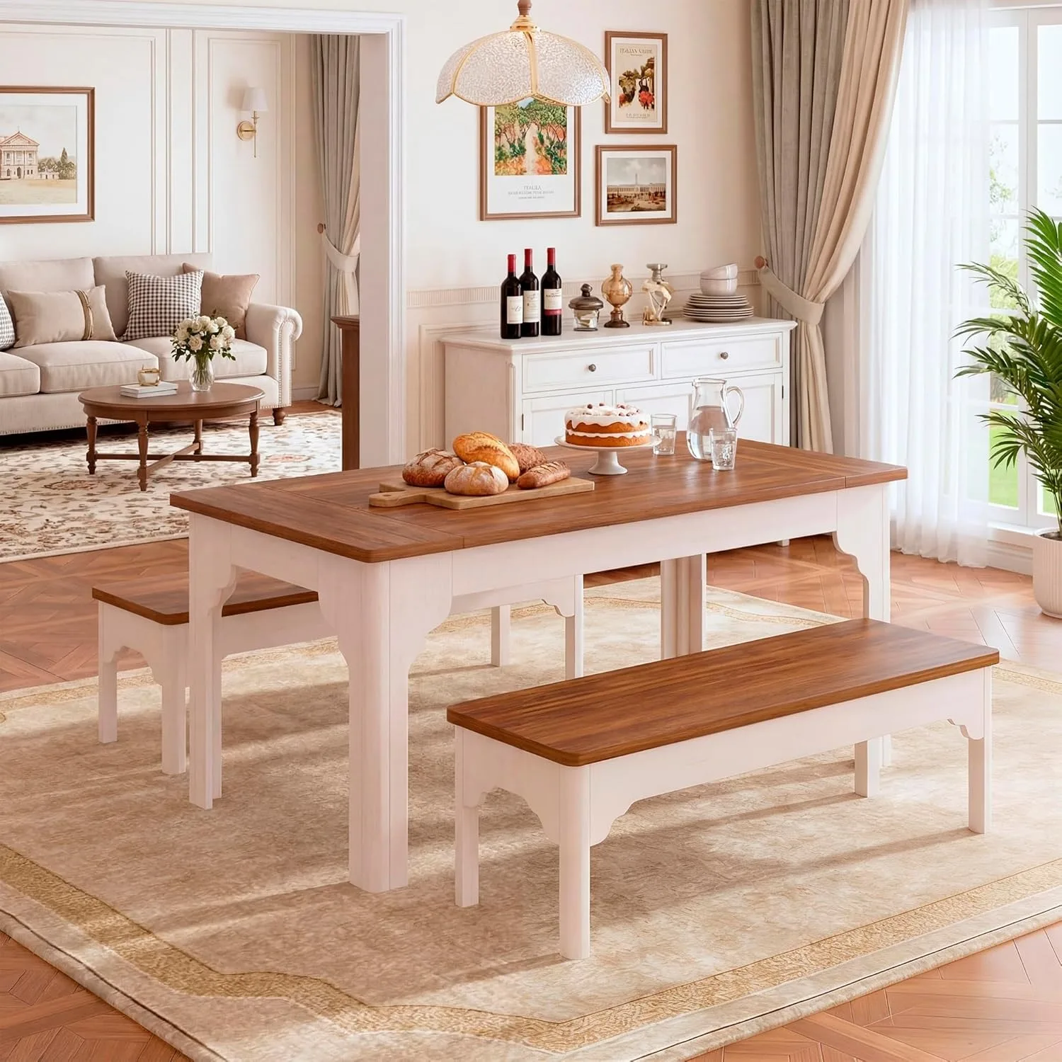 Farmhouse Dining Table Set 5