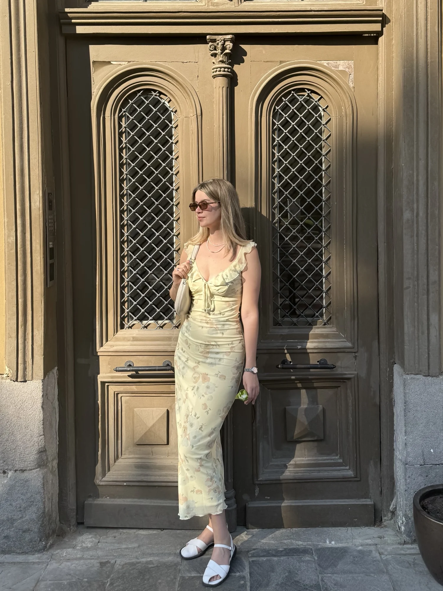 Cryptographic Summer Floral Print Plunge Maxi Dress photo review