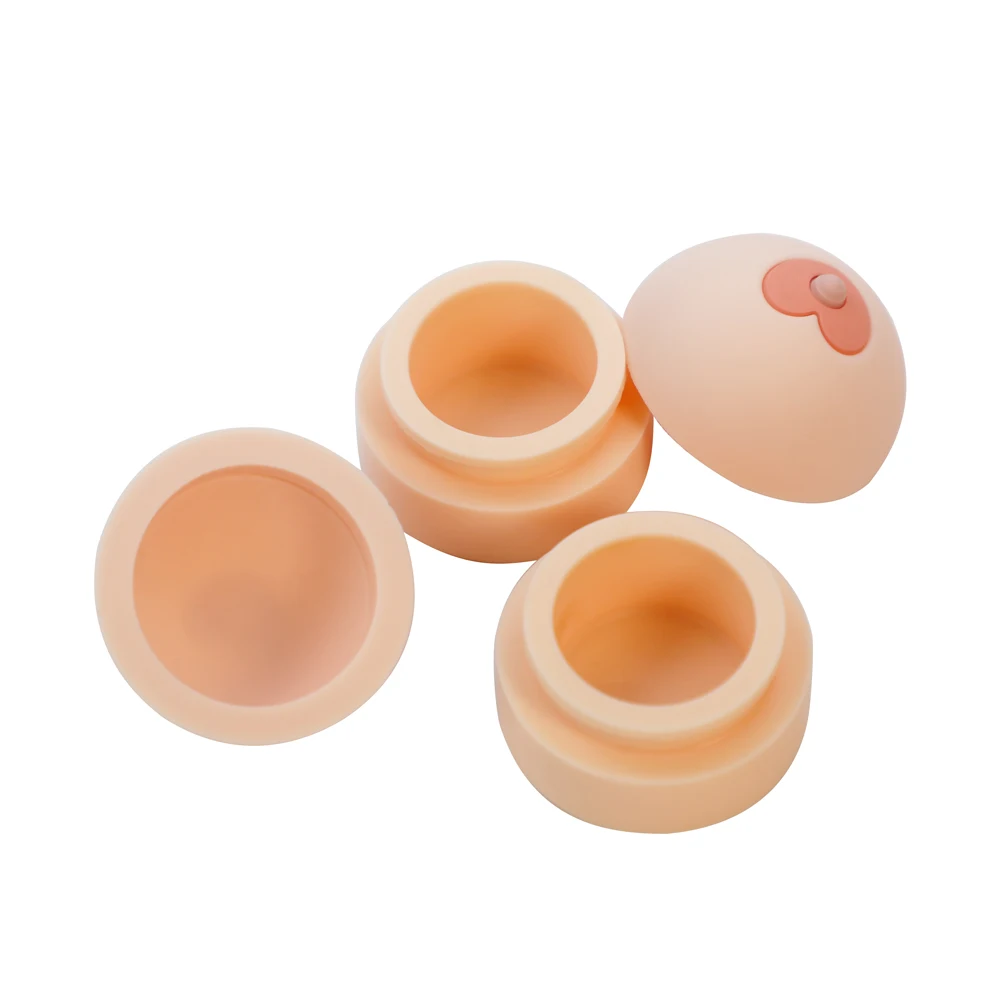 5ML Nipple Wax Jar silicone Wax Container Cosmetic Bottle Makeup Cream Case Earrings Moisturizer Lip Balm 1pcs