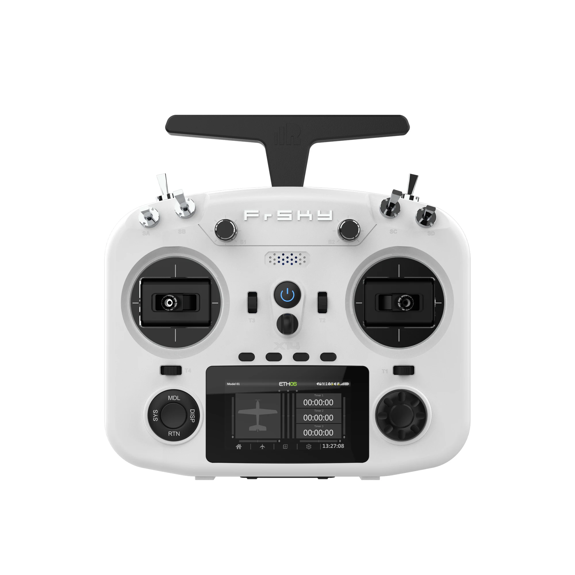 Récepteur RC X14 2.4GHz 6CH noir sur fond gris - Composant pour drone ou bateau