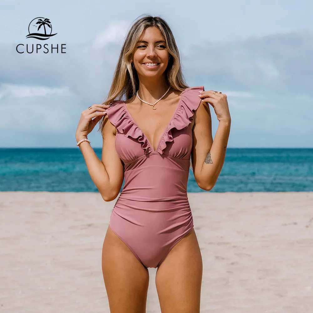 【ナチュラル】CUPSHE Vネック シャツドレス 水着 カバーアップ Cupshe☆ナチュラル Vネック シャツドレス 水着 カバーアップ