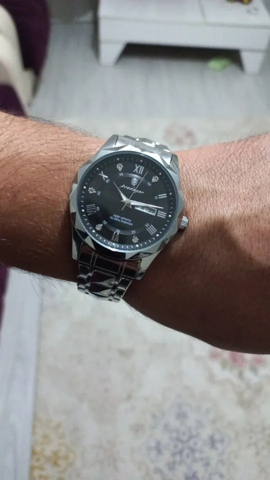 POEDAGAR Top Luxury Men Quartz Watch Waterproof Luminous Stainless Steel photo review