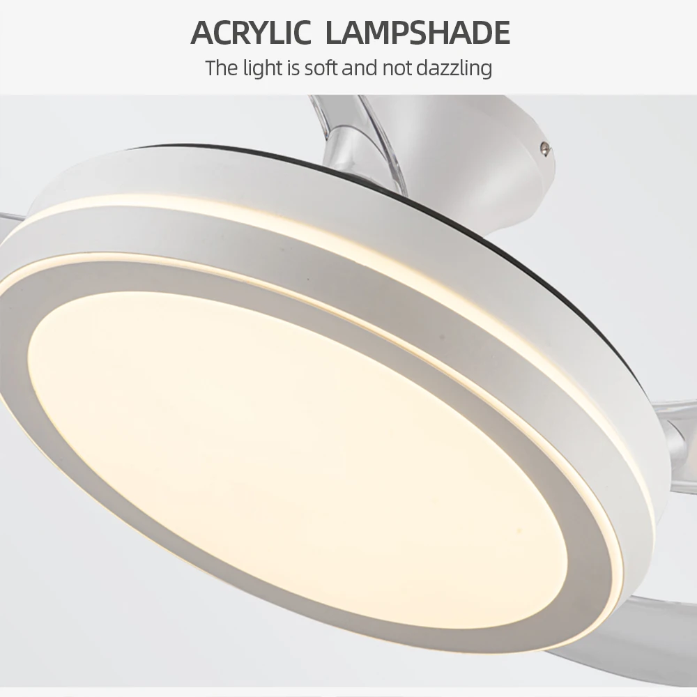 IRALAN  Household Electric ceiling led light fan silent invisible blade Lamps for room living room dining room study kitchen 5
