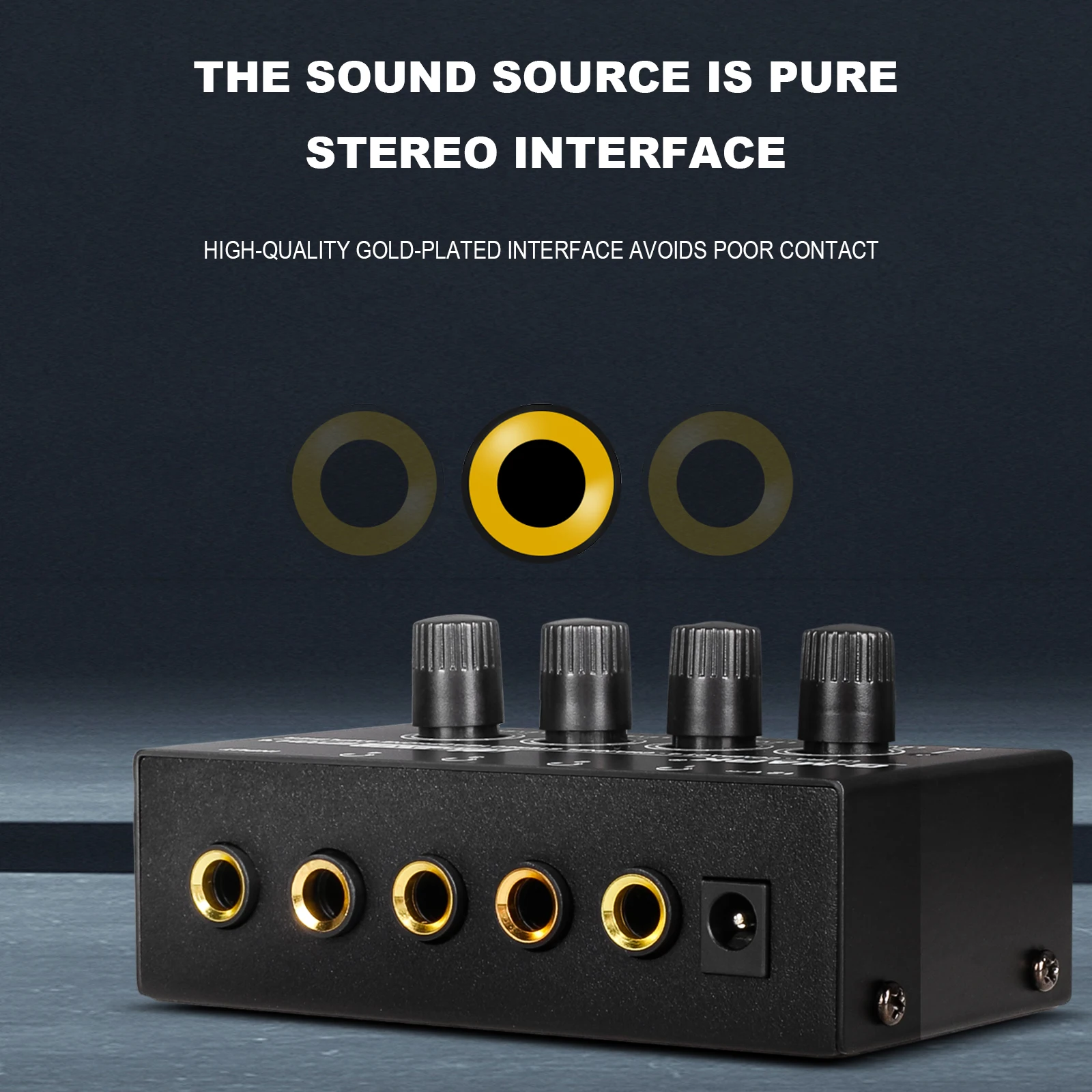 Headphones Amplifier G-MARK EPMH4 Ultra-Compact 4 Channels Stereo Earphone Amplifier