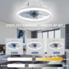 Modern Led Ceiling Fan Without Lights DC Motor 6 Speeds Timing Fans 12CM Low Floor Loft Remote Control Decorative Fan With Light 2