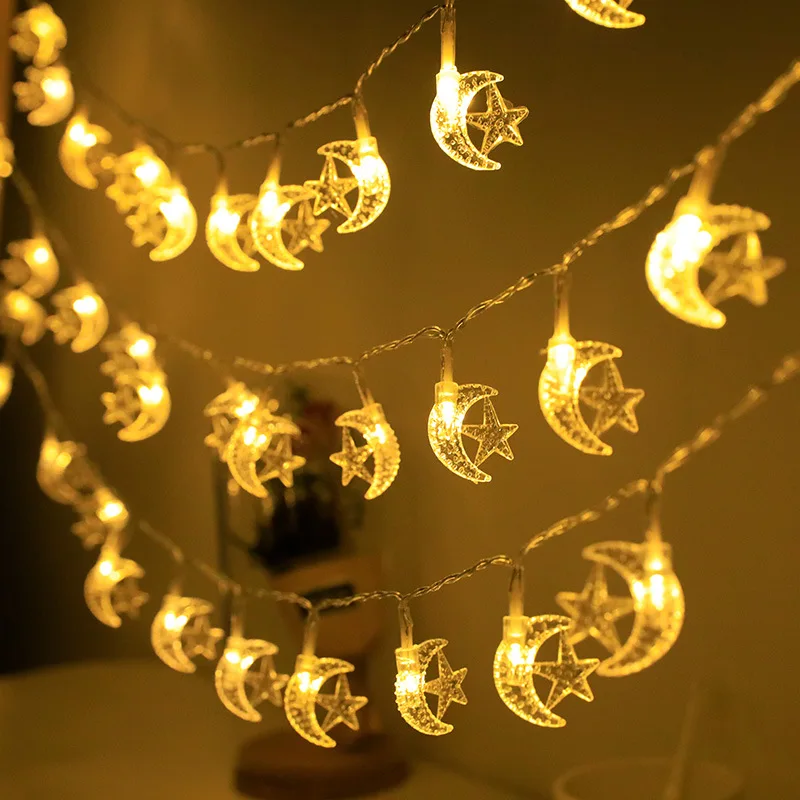 

Star Moon Led String Light Ramadan Decoration For Home EID Mubarak Decor Islam Muslim Event Party Supplies Eid al-Fitr Decor
