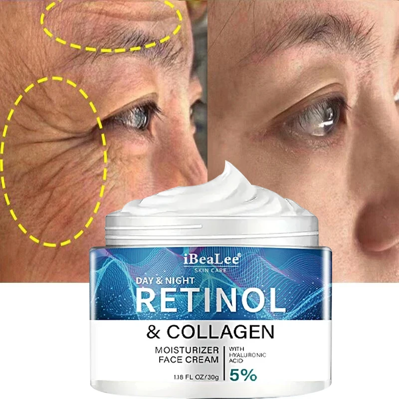 

Anti Wrinkle Cream For Men Remove Face Neck Wrinkles Facial Care Products Firming Moisturizing Anti Aging Retinol Face Cream 30G