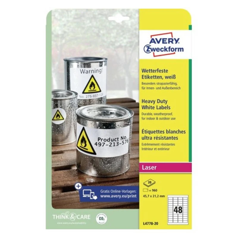 Рисунок 2 - Этикетки самоклеящиеся  L4778-20